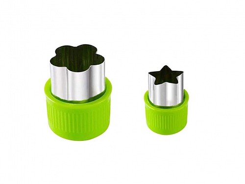 Set of 8 stainless steel Cup Pats, for fruits and vegetables, 4x4x5.5 cm