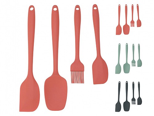 Set Kitchen Tools Pastry Spatulas made of Silicone 4 pieces, Kitchen Tools