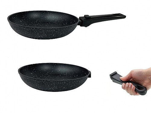 Cheffinger Set of 3 Induction Pans with Non-Stick Coating and Detachable Handles, FAD-03