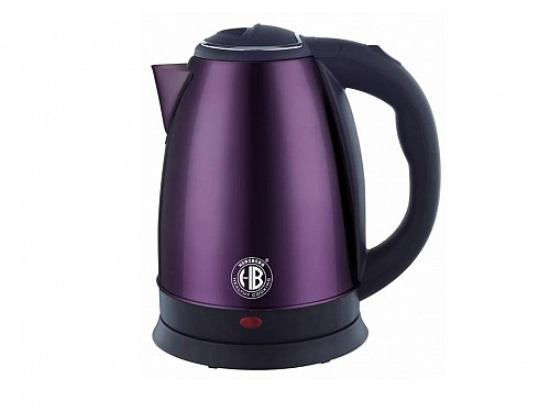 Herzberg Cordless Electric Water Kettle 1500W, 1.8L made of Stainless Steel in Purple Color
