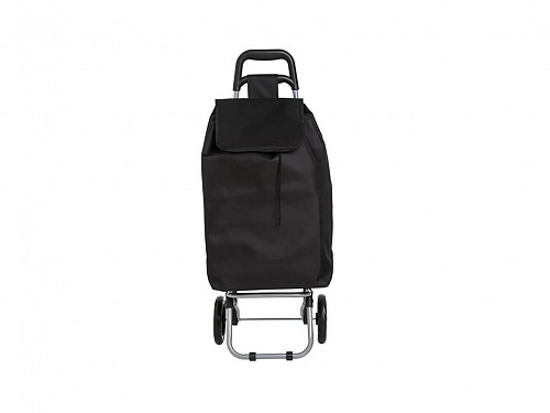 People's trolley 30L, waterproof, made of pvc with 2 wheels, in black color, 35x28.5x91.5 cm