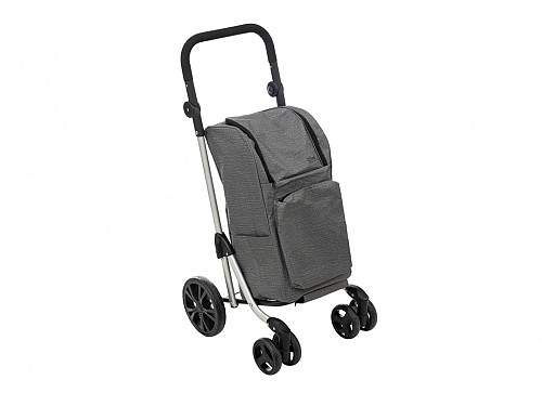 People's stroller 43L, with 4 wheels and gray aluminum frame, 48x45x100 cm
